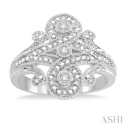 Silver Bezel Diamond Fashion Ring