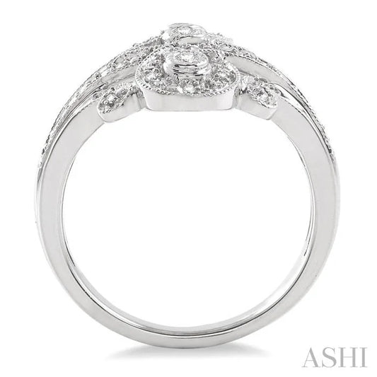 Silver Bezel Diamond Fashion Ring