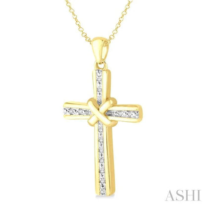Gold Vermeil Cross Diamond Fashion Pendant
