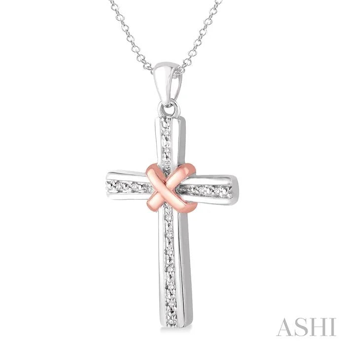 Silver Cross Diamond Fashion Pendant