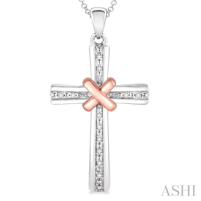 Silver Cross Diamond Fashion Pendant