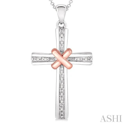 Silver Cross Diamond Fashion Pendant