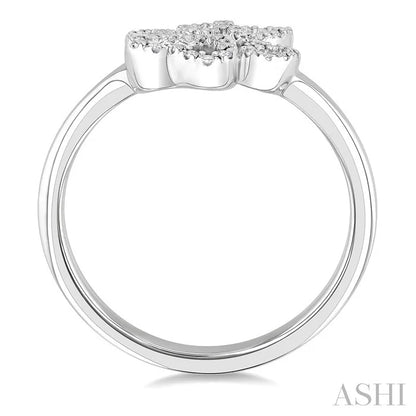 Silver Dog Paw Diamond Fashion Ring