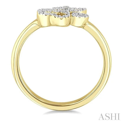 Gold Vermeil Dog Paw Diamond Fashion Ring