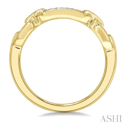 Gold Vermeil Paperclip Diamond Fashion  Ring