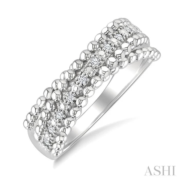 Bead Bijoux Silver Bold Bypass Diamond Fashion Band