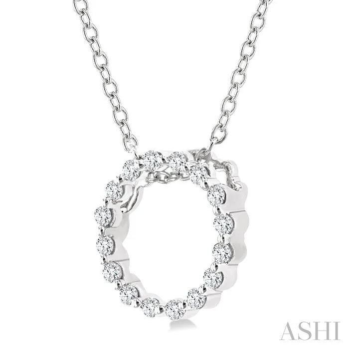 Silver Circle Petite Diamond Fashion Pendant