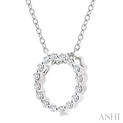 Silver Circle Petite Diamond Fashion Pendant