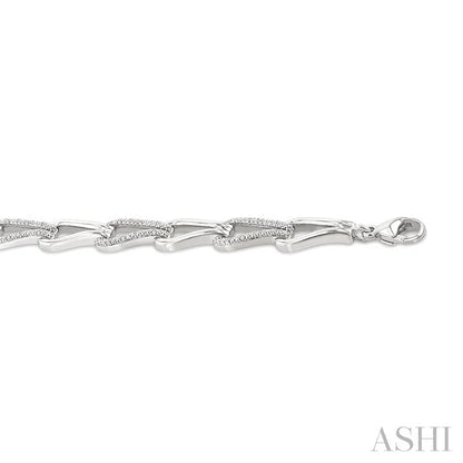 Silver Bold Knot Diamond Fashion Bracelet