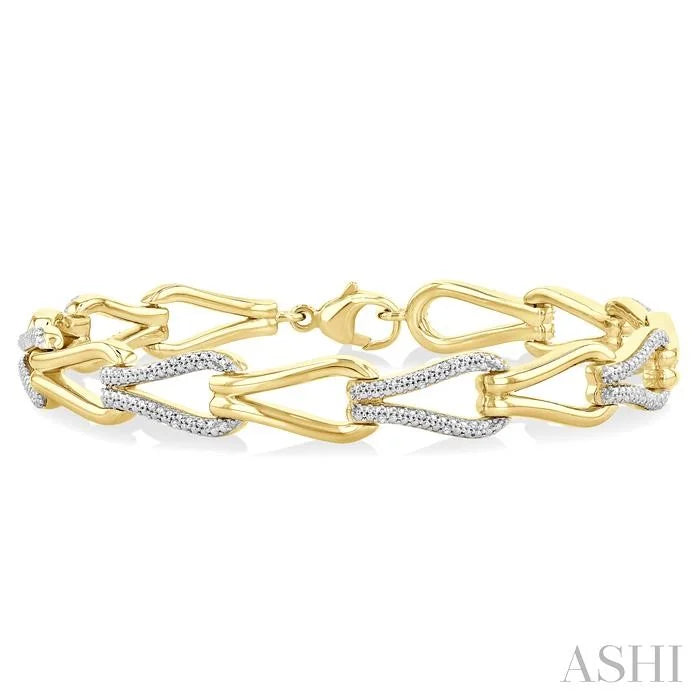 Gold Vermeil Bold Knot Diamond Fashion Bracelet