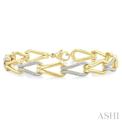 Gold Vermeil Bold Knot Diamond Fashion Bracelet