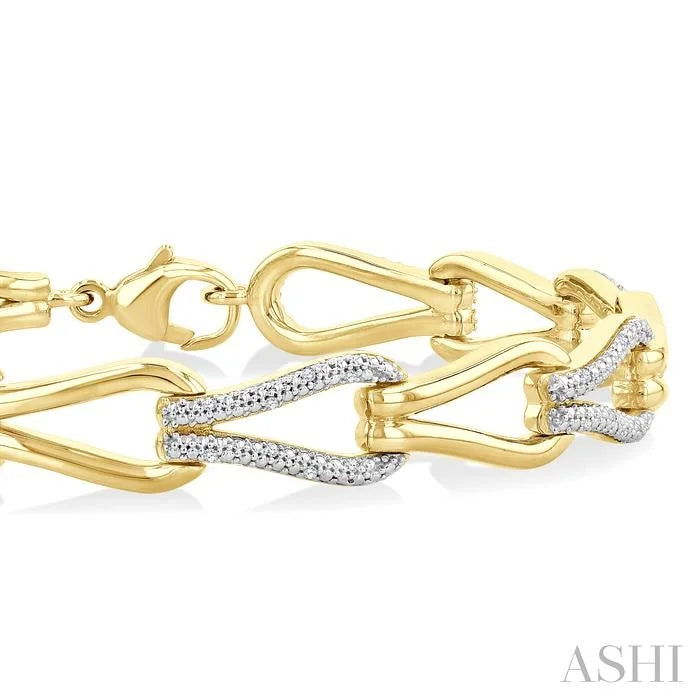 Gold Vermeil Bold Knot Diamond Fashion Bracelet