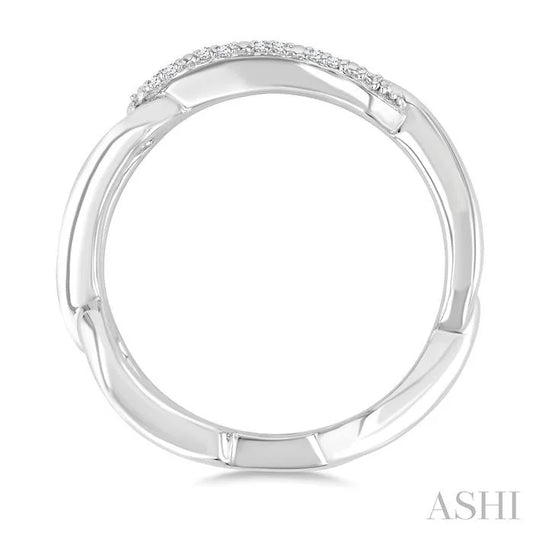Silver Bold Knot Diamond Fashion Ring