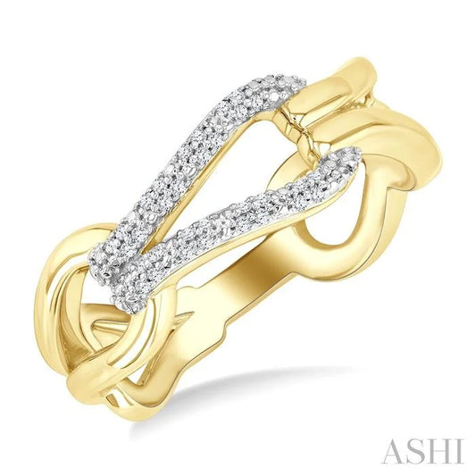 Gold Vermeil Bold Knot Diamond Fashion Ring