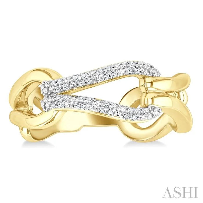 Gold Vermeil Bold Knot Diamond Fashion Ring