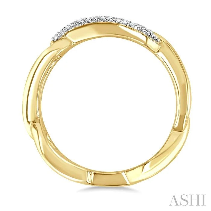 Gold Vermeil Bold Knot Diamond Fashion Ring