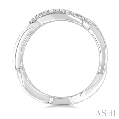 Silver Bold Knot Diamond Fashion Ring