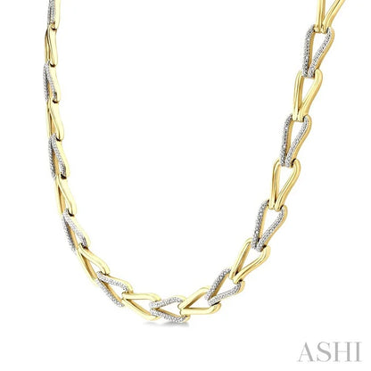 Gold Vermeil Bold Knot Diamond Fashion Necklace