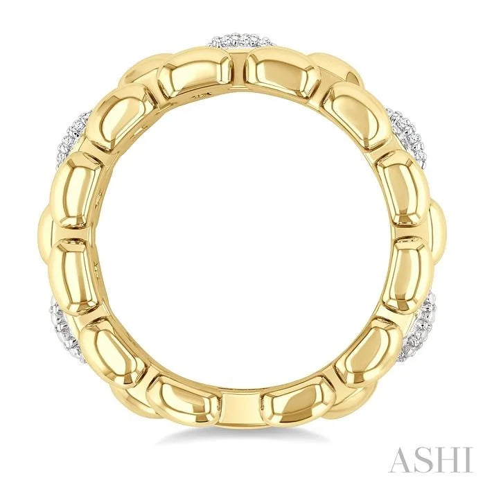 Gold Vermeil Bold Panther Link Diamond Fashion Ring