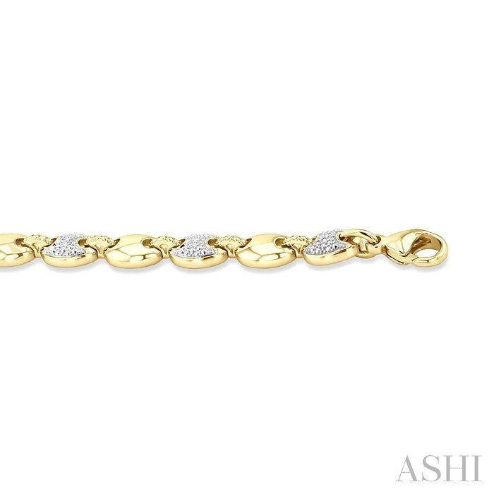 Gold Vermeil Bold Mariner Link Diamond Fashion Bracelet