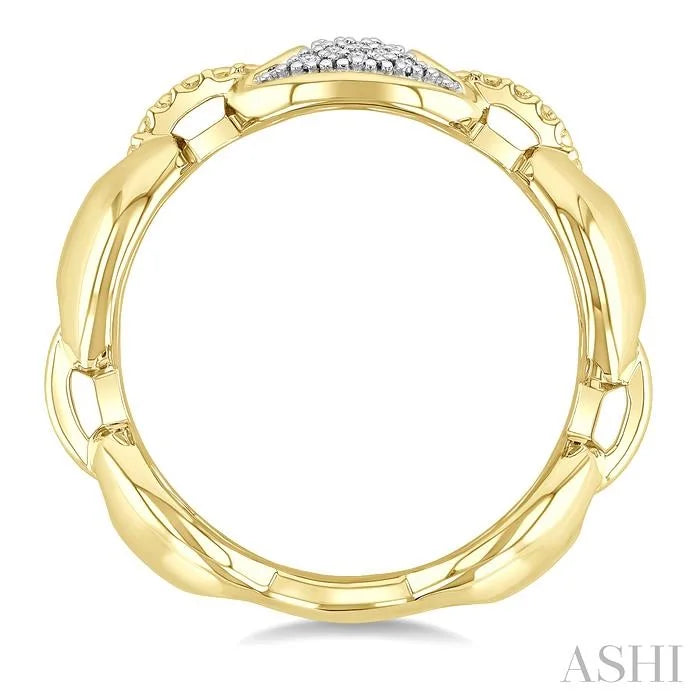 Gold Vermeil Bold Mariner Link Diamond Fashion Ring