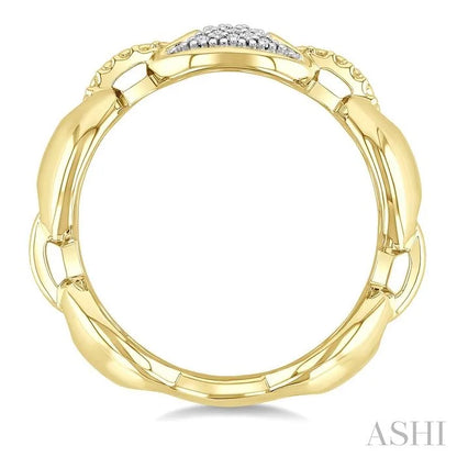Gold Vermeil Bold Mariner Link Diamond Fashion Ring