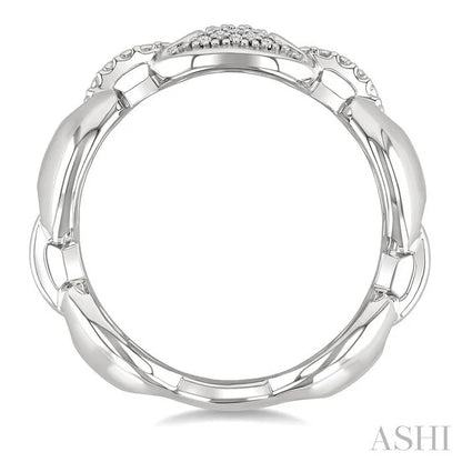 Silver Bold Mariner Link Diamond Fashion Ring