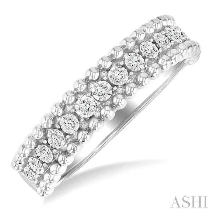 Bead Bijoux Silver Bold Diamond Fashion Band