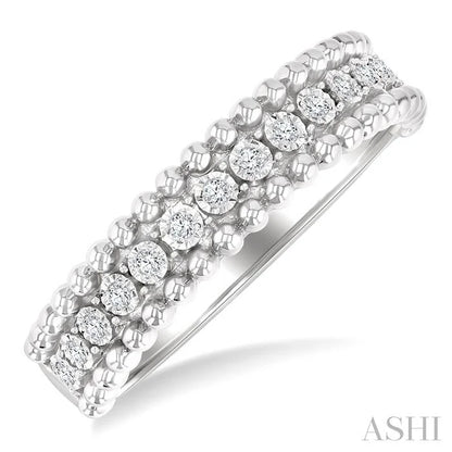 Bead Bijoux Silver Bold Diamond Fashion Band