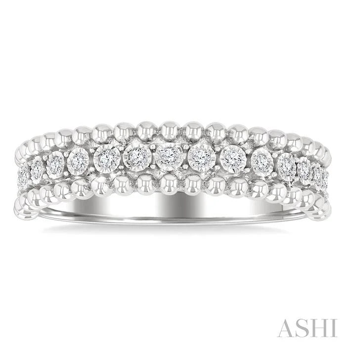 Bead Bijoux Silver Bold Diamond Fashion Band