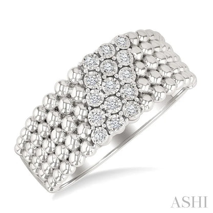 Bead Bijoux Silver Bold Diamond Fashion Ring