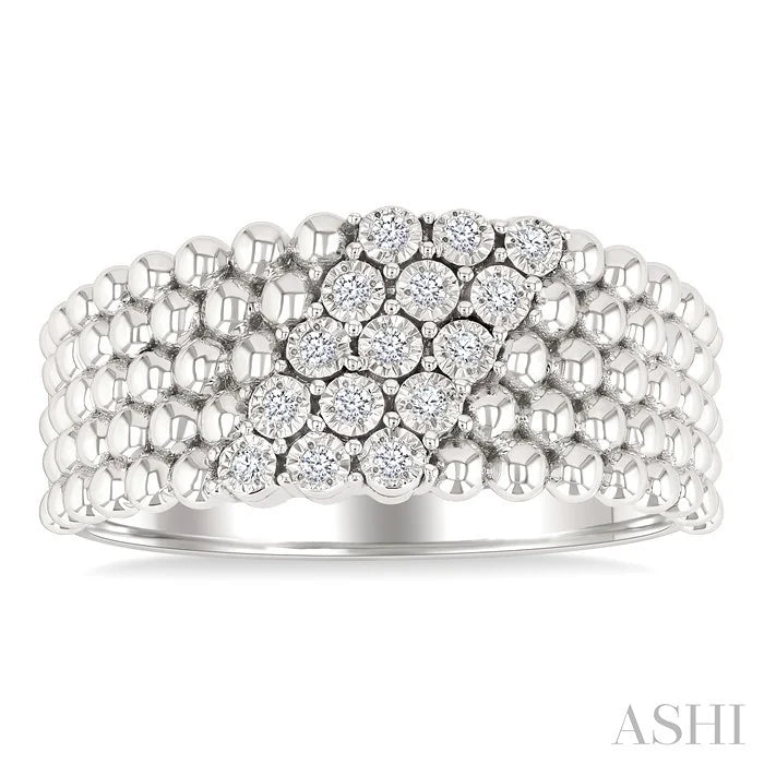 Bead Bijoux Silver Bold Diamond Fashion Ring