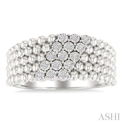 Bead Bijoux Silver Bold Diamond Fashion Ring