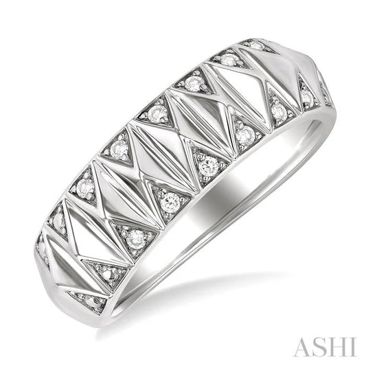 Silver Bold Diamond Fashion Band