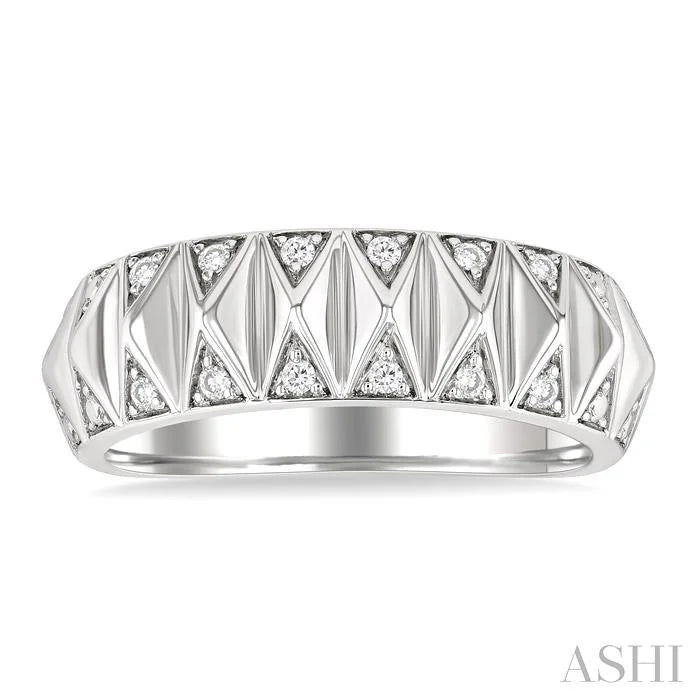 Silver Bold Diamond Fashion Band