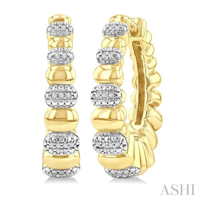 Gold Vermeil Bold Diamond Hoop Fashion Earrings