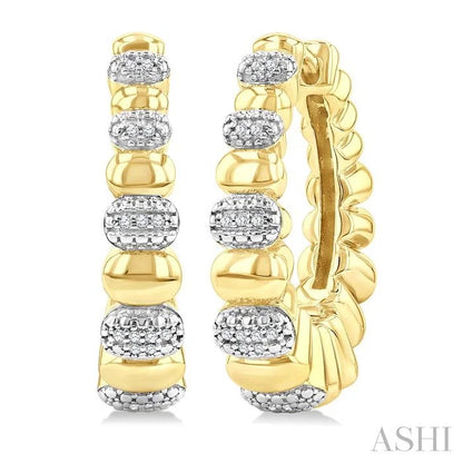 Gold Vermeil Bold Diamond Hoop Fashion Earrings