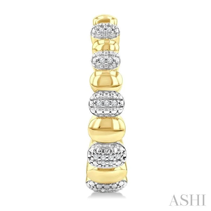 Gold Vermeil Bold Diamond Hoop Fashion Earrings