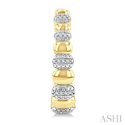 Gold Vermeil Bold Diamond Hoop Fashion Earrings