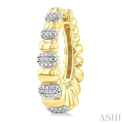 Gold Vermeil Bold Diamond Hoop Fashion Earrings