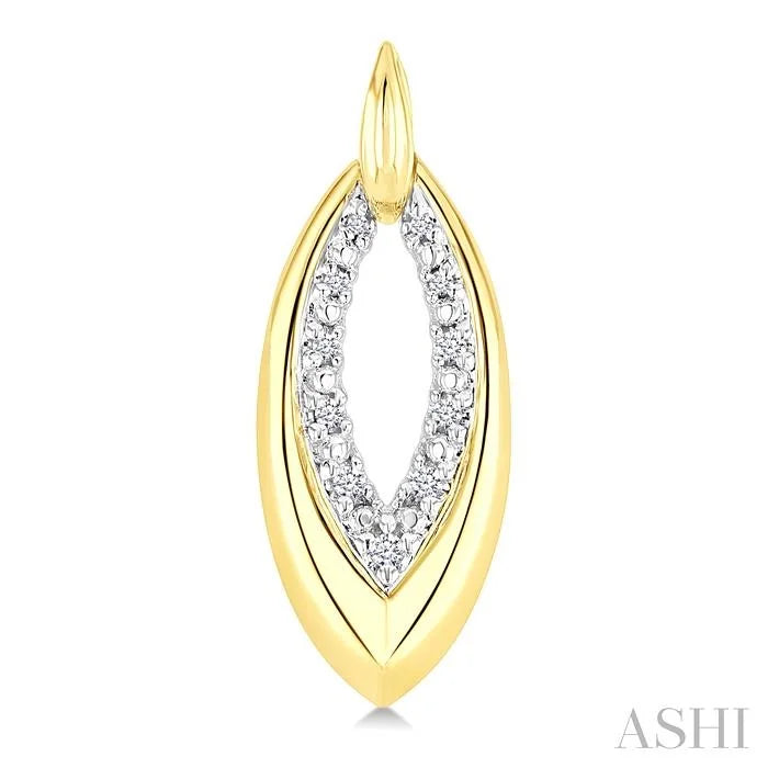 Gold Vermeil Bold Marquise Shape Diamond Fashion Earrings
