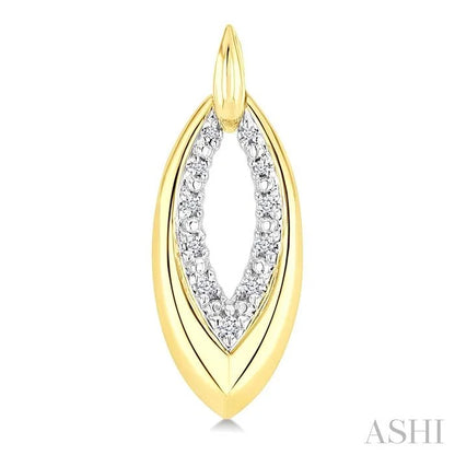 Gold Vermeil Bold Marquise Shape Diamond Fashion Earrings