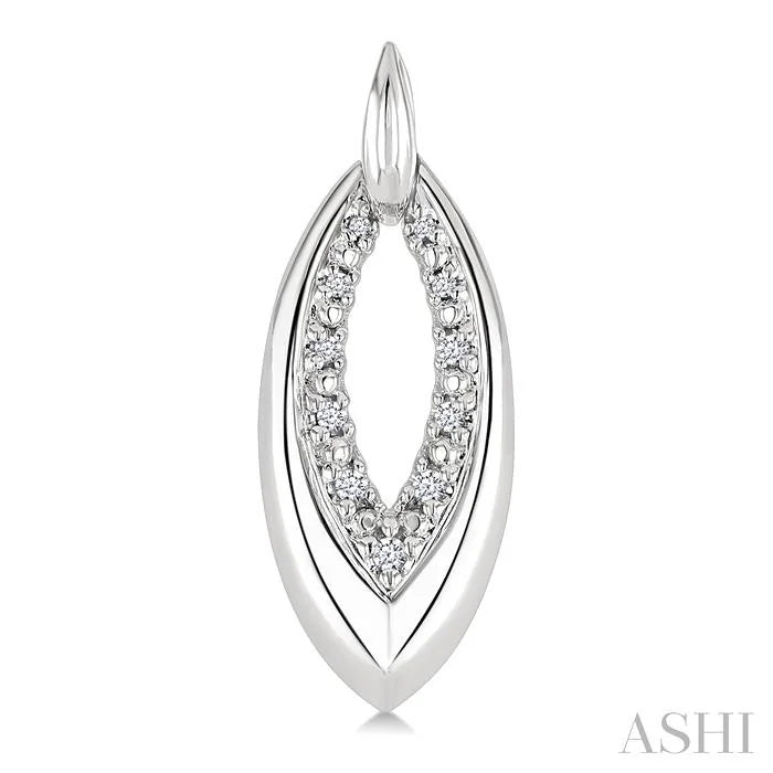 Silver Bold Marquise Shape Diamond Fashion Earrings