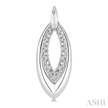Silver Bold Marquise Shape Diamond Fashion Earrings