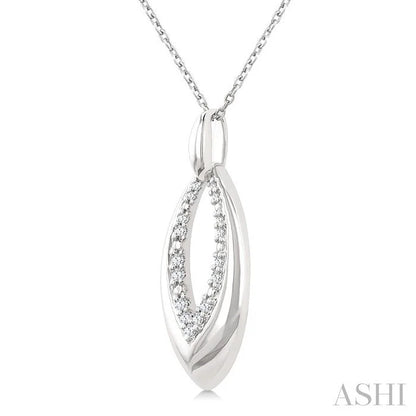 Silver Bold Marquise Shape Diamond Fashion Pendant