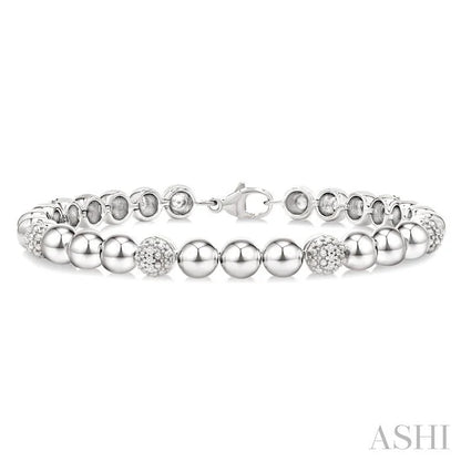 Bead Bijoux Silver Bold Diamond Fashion Bracelet