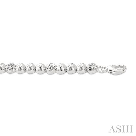 Bead Bijoux Silver Bold Diamond Fashion Bracelet