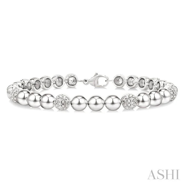 Bead Bijoux Silver Bold Diamond Fashion Bracelet