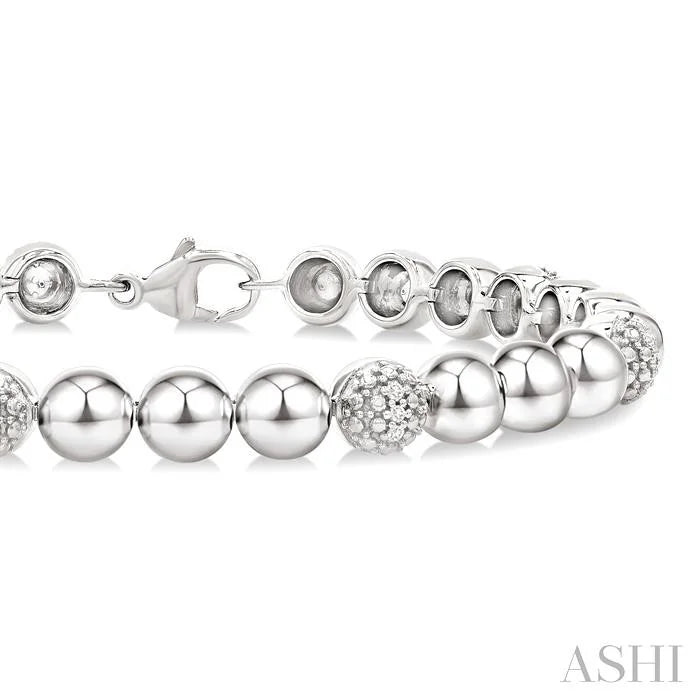 Bead Bijoux Silver Bold Diamond Fashion Bracelet