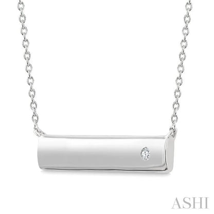 Silver Bar Diamond Fashion Pendant